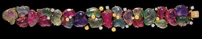 A Tourmaline and Amethyst Bracelet by Anton Heldwein, Total Weight c. 150 ct - Klenoty