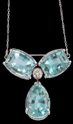 An Aquamarine Necklace, Total Weight c. 70 ct - Jewellery