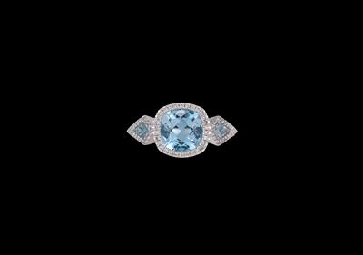 A Brilliant and Topaz Ring - Klenoty