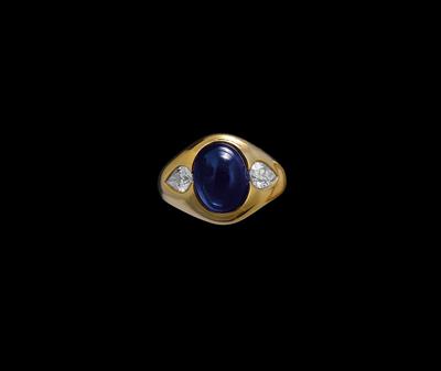 A Diamond and Sapphire Ring by Bulgari, from an Old European Aristocratic Collection - Jewellery