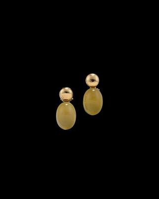 A Pair of Citrine Ear Clips - Jewellery