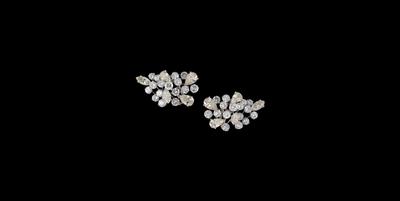 A Pair of Diamond Ear Clips, Total Weight c. 12 ct - Jewellery