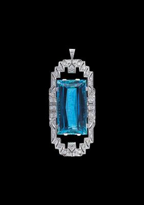 An Aquamarine Pendant c. 54 ct - Jewellery