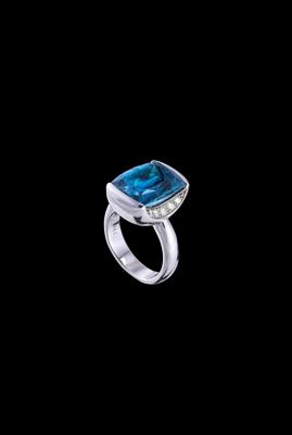 An Aquamarine Ring, c. 13 ct - Gioielli