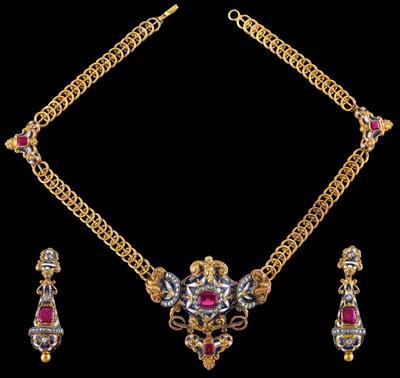 A Biedermeier Jewellery Set - Jewellery