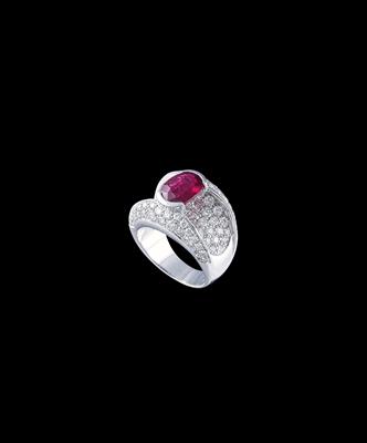 Brillant Rubin Ring - Juwelen