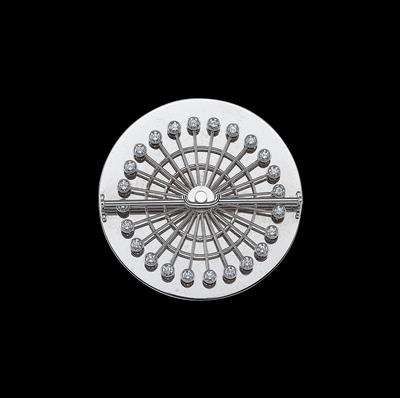 A Kinetic Brilliant Brooch by Friedrich Becker, Total Weight c. 1.70 ct - Jewellery