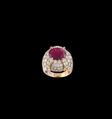 A Brilliant and Ruby Ring by Moroni - Klenoty