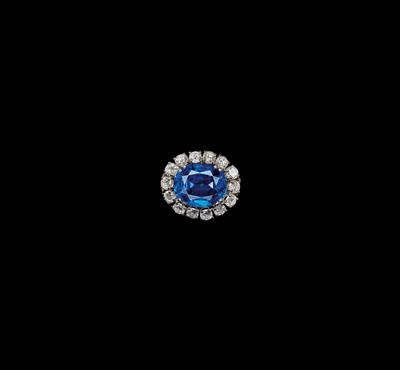 A Brilliant Ring with Untreated Sapphire c. 5.40 ct - Gioielli