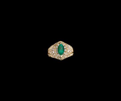 Bulgari Brillant Smaragd Ring - Juwelen