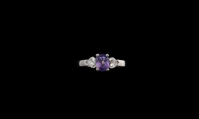 Bulgari Diamantring mit unbehandeltem changierenden Saphir 1,85 ct - Juwelen