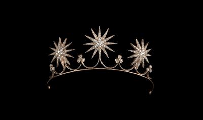 A Diamond Diadem Total Weight c. 11 ct from an Old European Aristocratic Collection - Klenoty