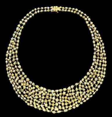 A Fancy Diamond Necklace Total Weight c. 78.17 ct - Jewellery