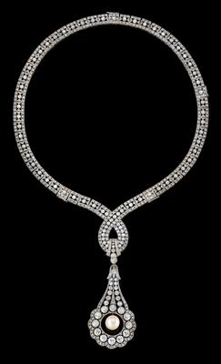 Variables Art Deco Diamantdiadem zus. ca. 12,50 ct - Juwelen