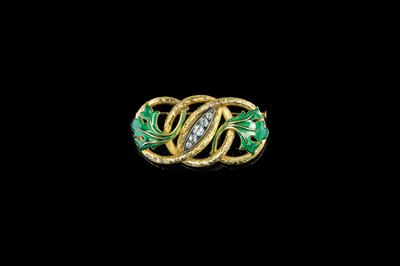 Biedermeier Altschliffdiamant Brosche zus. ca. 0,40 ct - Juwelen