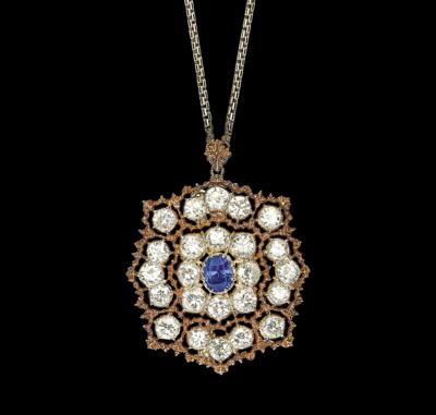 An Adjustable Brilliant and Sapphire Necklace by Buccellati - Klenoty