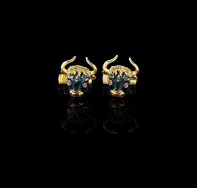 A Pair of Bull’s Head Cufflinks - Klenoty