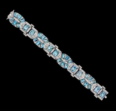 Tapparini Brillant Aquamarin Armband - Juwelen