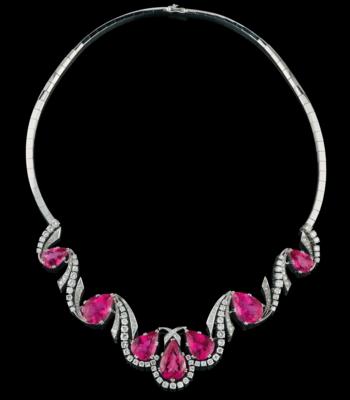 A brilliant and rubellite necklace - Šperky