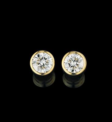 Brilliant solitaire ear studs total weight c. 5 ct - Šperky