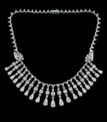 Diamantcollier zus. ca. 30 ct - Juwelen