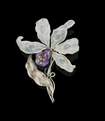 An orchid brooch by Rozet & Fischmeister - Šperky