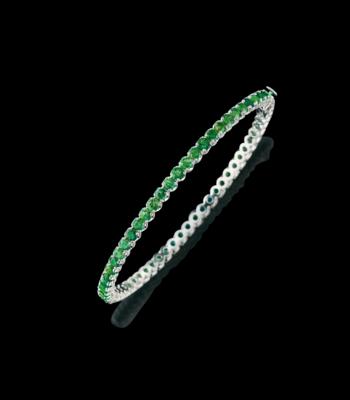 An emerald bangle by Tapparini, total weight c. 5 ct - Šperky