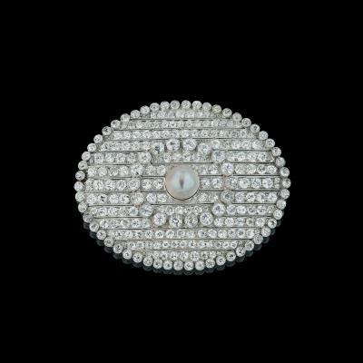 Altschliffbrillant Brosche zus. ca. 10 ct - Juwelen