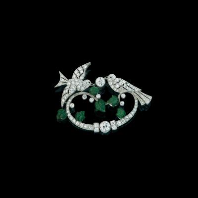 An old-cut diamond bird brooch - Exkluzivní šperky