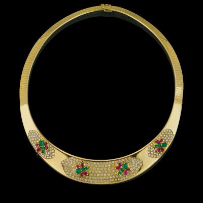 A brilliant, ruby and emerald necklace - Exkluzivní šperky