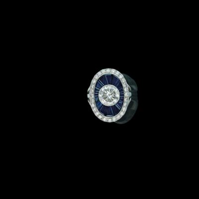 A brilliant and sapphire ring - Gioielli scelti