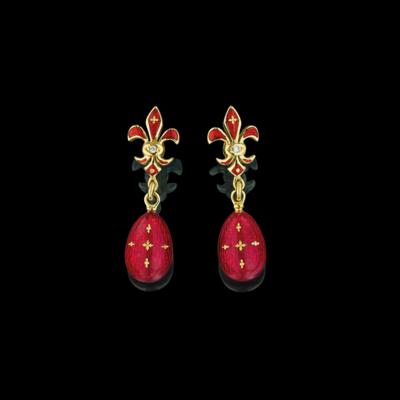 A pair of egg-shaped ear stud pendants, Fabergé by Victor Mayer - Exkluzivní šperky