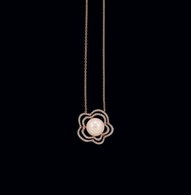 A brilliant and cultured pearl necklace - Gioielli scelti