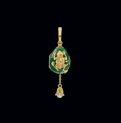 A brilliant frog prince egg pendant, Fabergé by Victor Mayer - Gioielli scelti