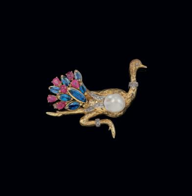 Moroni Brosche Vogelstrauss - Juwelen