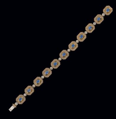 A sapphire bracelet, total weight c. 4.50 ct - Exkluzivní šperky