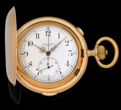 A pocket watch with chronograph and minute repeater - Wrist and Pocket Watches