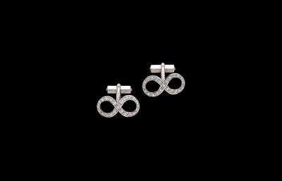 A Pair of Brilliant Cufflinks, Total Weight c. 1 ct - Wrist and Pocket Watches