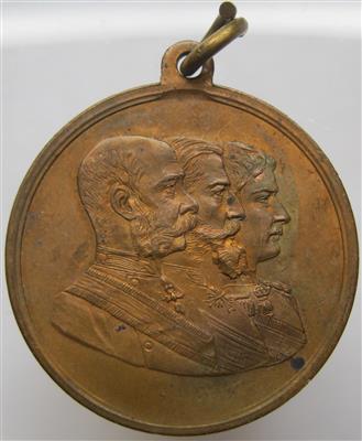 Eisernes Tor- Eröffnungsfeier der regulierten Donaustrecke 1896 - Mince, medaile a papírové peníze