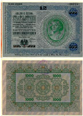 Österreichische Staatslotterie/Klassenlotterie - Coins, medals and paper money