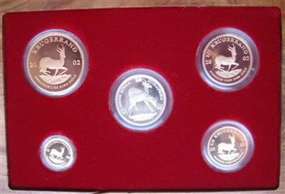 35 Jahre Krugerrand Jubiläums satz 2002 - Münzen, Medaillen und Papiergeld