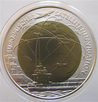 Bimetall Niobmünze Europäische Satellitennavigation - Münzen, Medaillen und Papiergeld