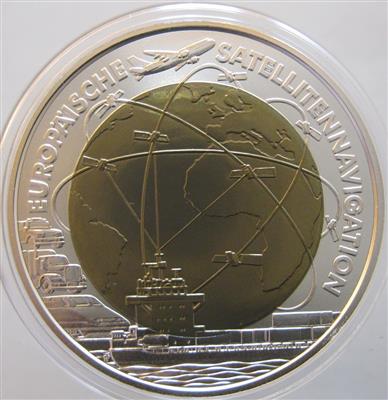 Bimetall Niobmünze Europäische Satellitennavigation - Coins