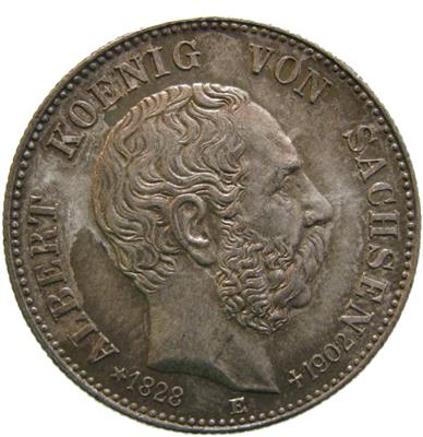 Sachsen, Albert 1873-1902 - Münzen