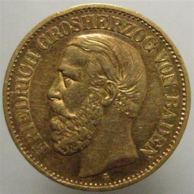 Baden, Friedrich I. 1852-1907 GOLD - Münzen