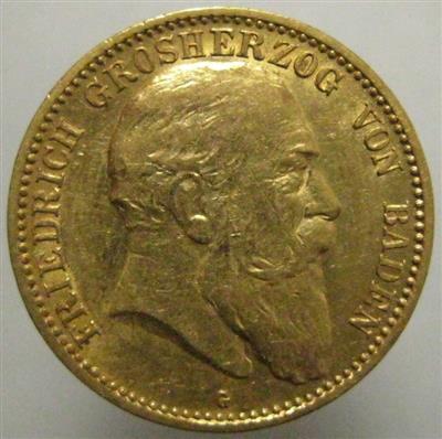 Baden, Friedrich I. 1852-1907 GOLD - Münzen