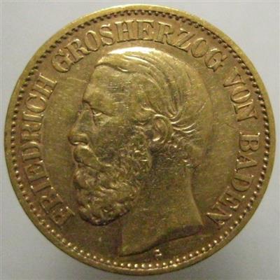 Baden, Friedrich I. 1852-1907GOLD - Münzen