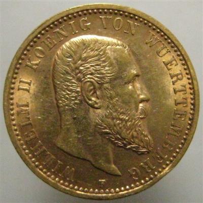 Württemberg, Wilhelm II. 1891-1918 GOLD - Münzen