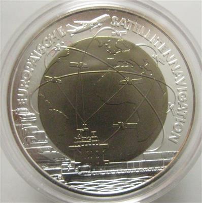 Bimetall Niobmünze Europäische Satellitennavigation - Coins