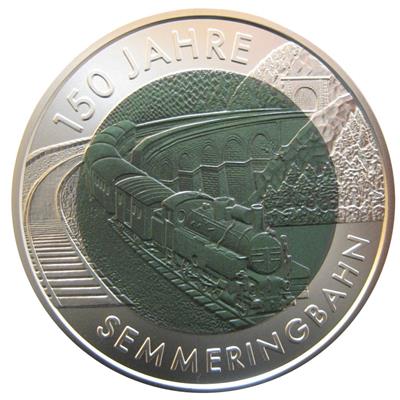 Bimetall Niobmünze Semmeringbahn - Münzen